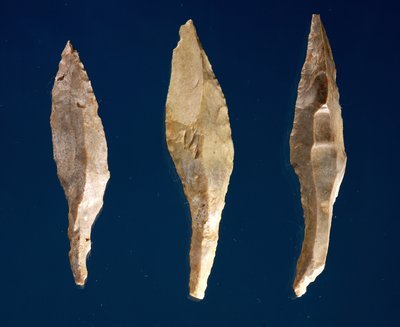 Drei Pfeilspitzen (Feuerstein) von Prehistoric